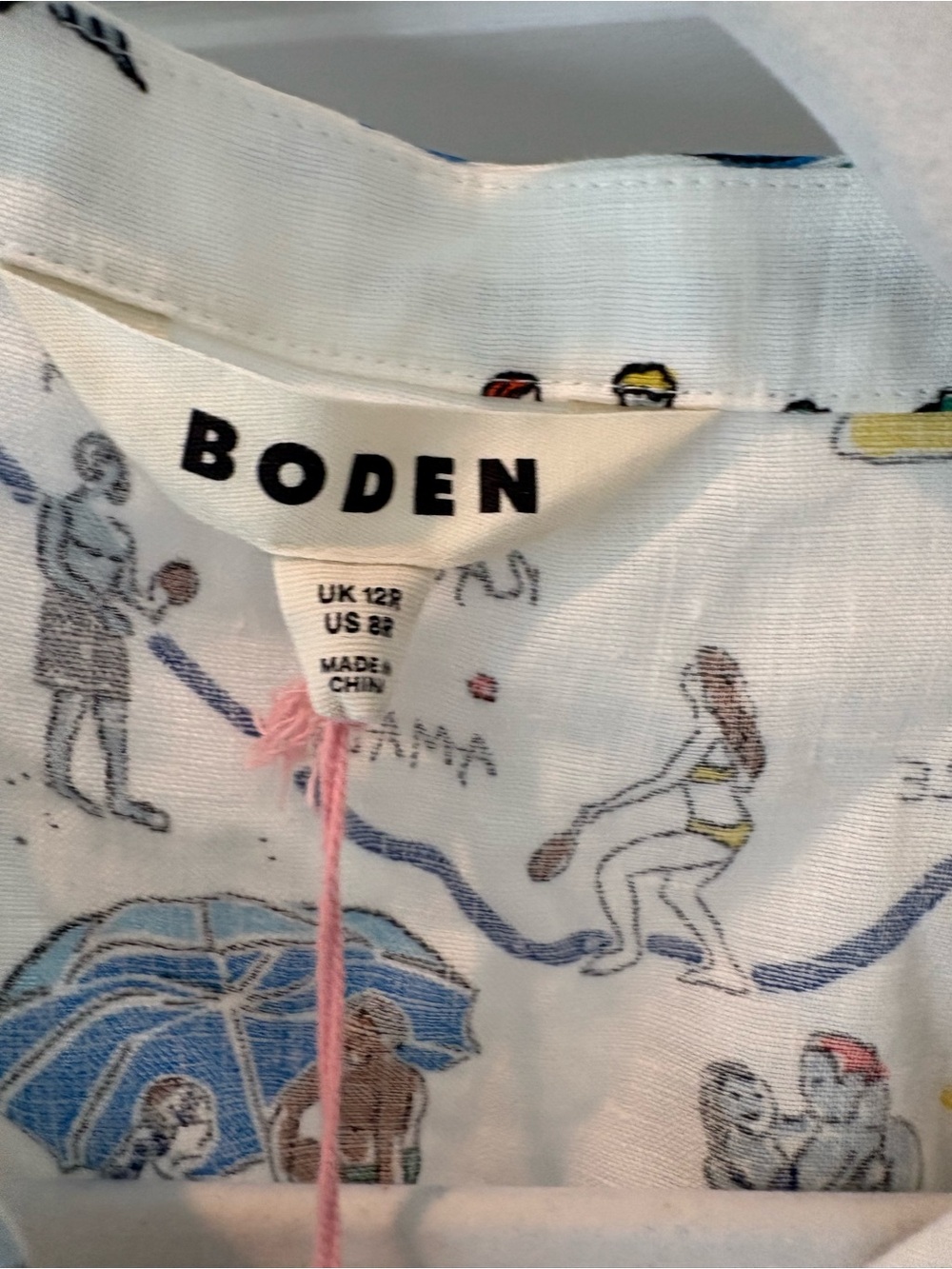 Boden linen dress NWT US 8 Cleo linen Amalfi Italy print - Picture 7 of 9